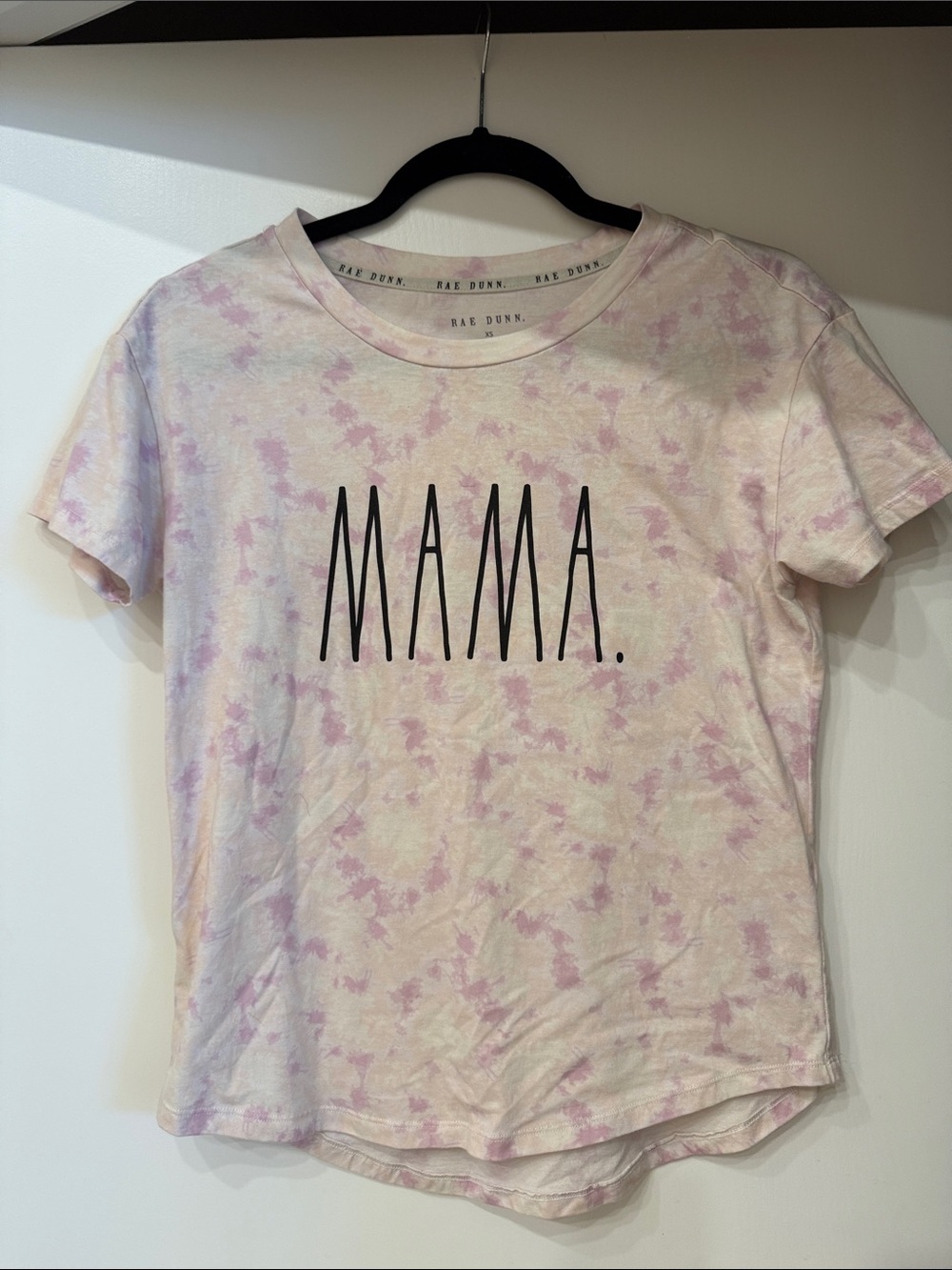 Rae Dunn Kids Pink & Cream Tie-Dye "MAMA." Tee